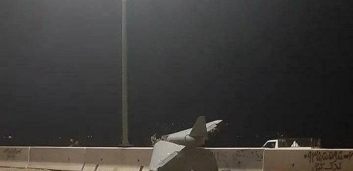 Picture of an Israeli suicide drone intercepted by Iranian defense over Tehran