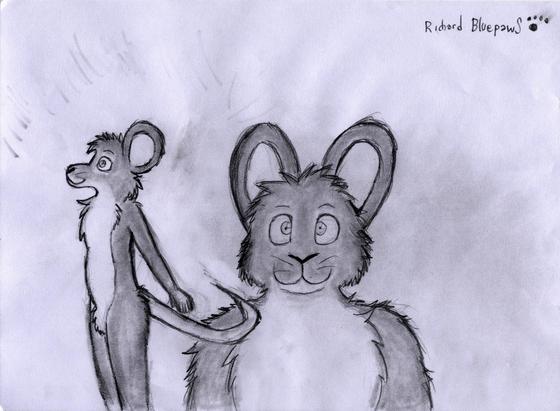 An old sketch of mice.
------------------------
Un viejo boceto de ratones.