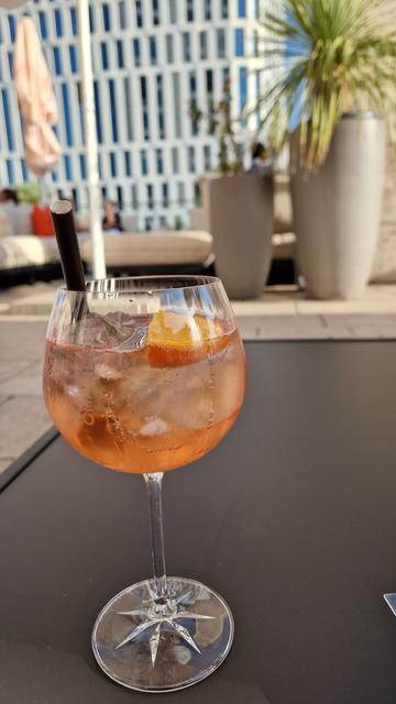 Moet Chandon Garden Spritz at rooftop bar in Berlin