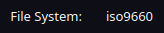 file system: iso9660