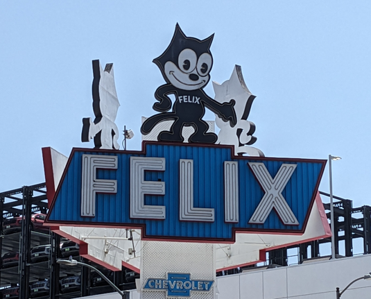 Felix the Cat Chevrolet sign