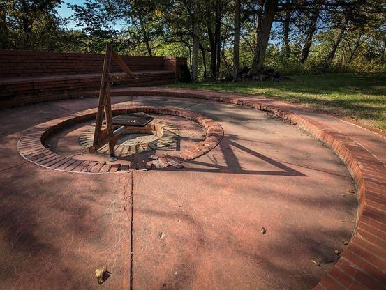 One of a series of photographs taken at a state park in Iowa that features a Frank Lloyd Wright-designed home.