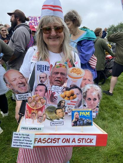 Frontal view of the FASCIST ON A STICK display