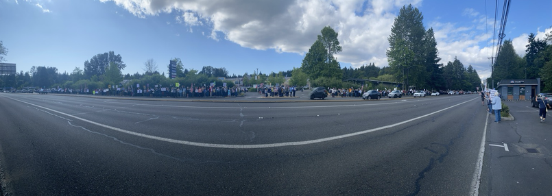 a partial - PARTIAL - panorama of initial Lake Forest Park turnout