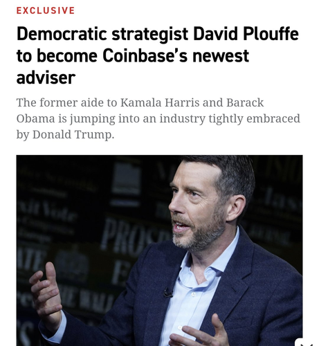 democratic strategist david plouffe to become coinbase's newest adviser