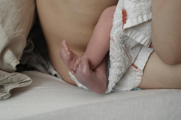 The cutest newborn baby feet
