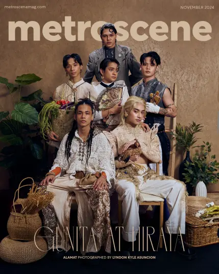 Metroscene's November 2024 cover featuring Alamat captioned "Gunita at Hiraya (Reminiscence and Aspiration)"