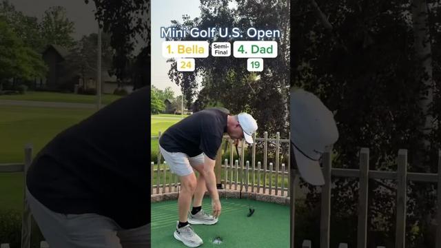 2025 Mini Golf U.S. Open Semi-Final, 1. Bella vs 4. Dad (Holes 9-10) #golf #minigolf #usopen #viral