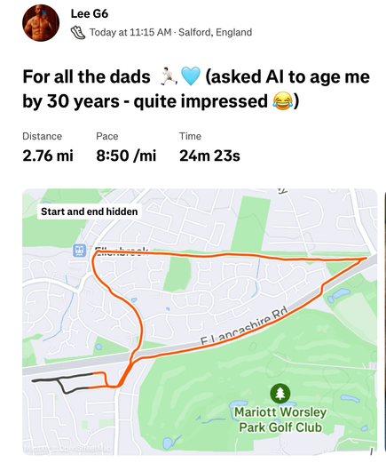 Strava run route