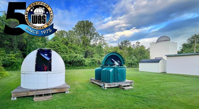 2 new observatories with telescopes inside on the campus of the Westport Observatory