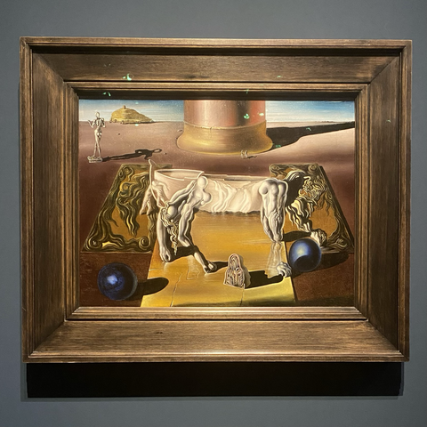 Surrealer Blick in Dalís Traumwelt. Zerfließende Formen, rätselhafte Figuren – „Le rêve de Vénus“. Gesehen in einer faszinierenden Ausstellung.