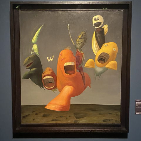 Schreiende Wesen, fliegende Formen, ein surrealer Tanz im Nichts. Expressiv, unheimlich, aufrüttelnd. Kunst, die einen nicht loslässt.