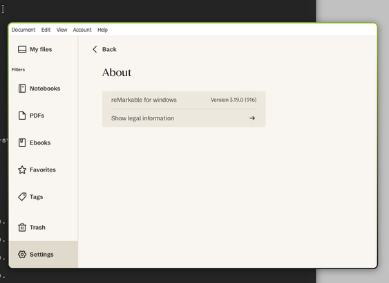 remarkable desktop app in wine