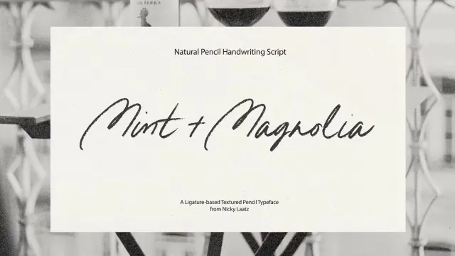 Mint + Magnolia Typeface by Nicky Laatz