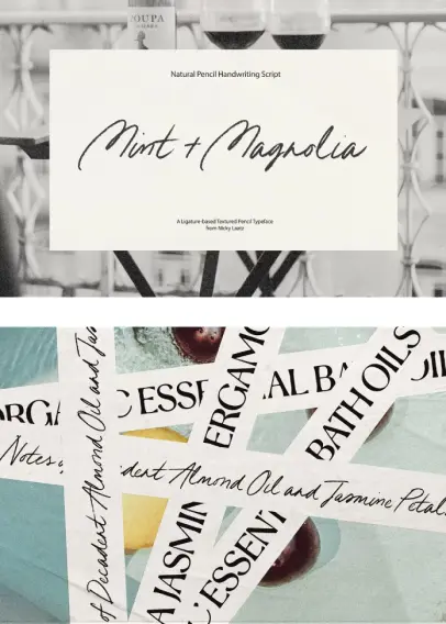 Mint + Magnolia Typeface by Nicky Laatz