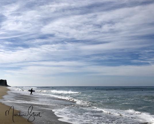 A surfer at Point Dume several years ago