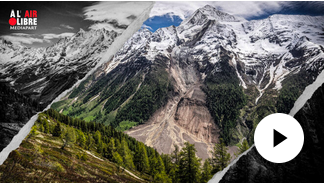 Image de couverture de l'émission A l'air libre (Mediapart) dédiée à la fonte des glaciers.