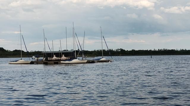 Our mooring for the night is close to the "other pontoon". The one that's not the one that is the Punt Club base.