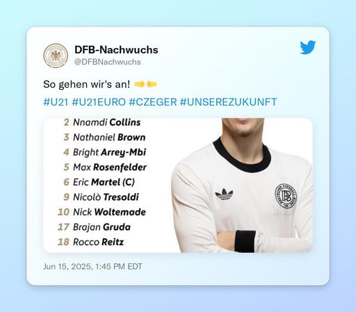 So gehen wir's an! 🤜🤛

#U21 #U21EURO #CZEGER #UNSEREZUKUNFT https://t.co/GQJuqbXq5B