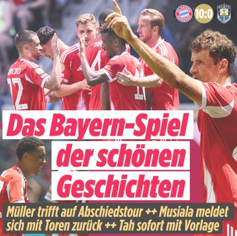 Haltdiefressebild

Das Bayern-Spiel der schönen Geschichten
Müller trifft auf Abschiedstour ++ Musiala meldet sich mit Toren zurück ++ Tah sofort mit Vorlage