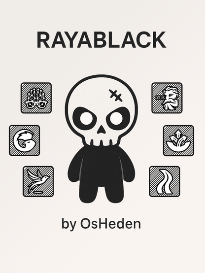 Raya Black icon pack