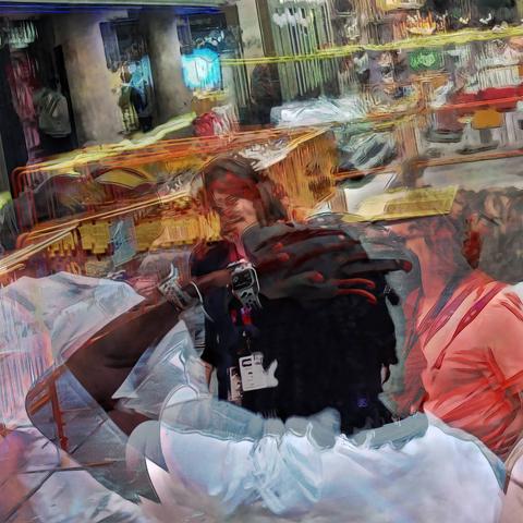 Barcelona digital edited street photography, made with the GNU Image Manipulation Program + G'MIC-Qt filters.