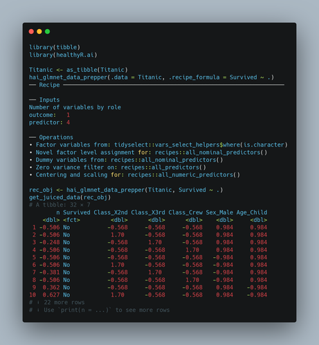 If you want to use the glmnet() in #R for regression or classification but need your data in shape, then use my healthyR.ai package to do it!

Function Reference: https://www.spsanderson.com/healthyR.ai/reference/hai_glmnet_data_prepper.html