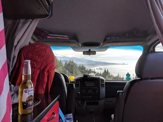 View out the front window at Cape Sebastian, Oregon