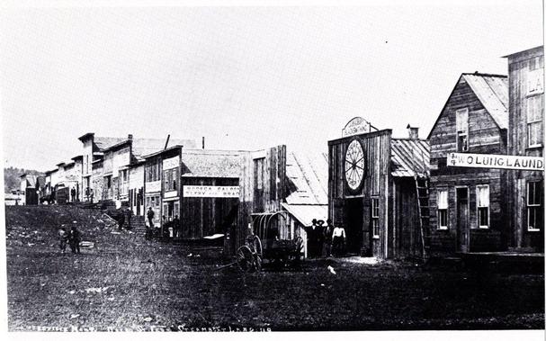 Demersville Main Street from Steamboat Landing, circa 1888