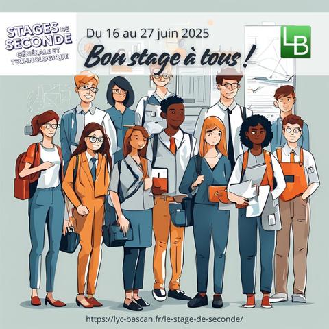 Du 16 au 27 juin 2025 | Stages de Seconde générale et technologique -  Construisez votre avenir !