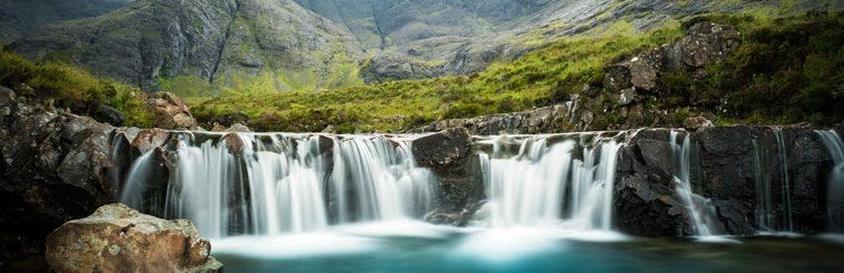 Chutes d'eau "Fairy Pools" (Isle of Skye, Écosse)