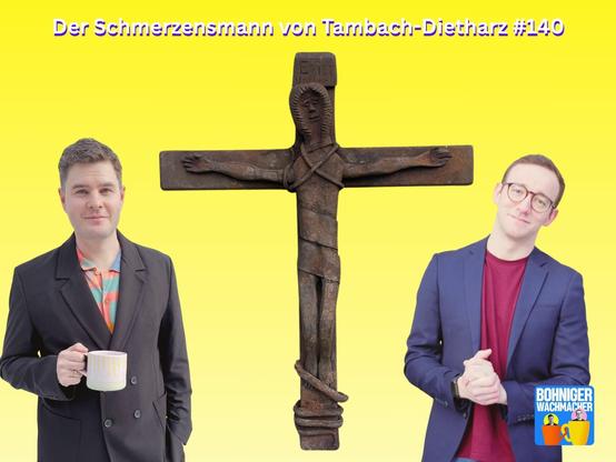 Dax, Moritz und ein eiserner Jesus am Kreuz mit einer Schlange um die Füße

Folgentitel: Der Schmerzensmann von Tambach-Dietharz, Nr. 140