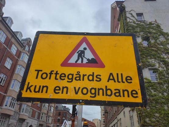 Kun en vognbane.