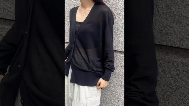 knit-02329　オーバーシアーカーディガン #ファッション #fashion #シアートップス #カーディガン #大人カジュアル #outfitideas #ootd #lavishgate