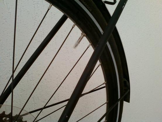Ein Ventil an einem Fahrrad.