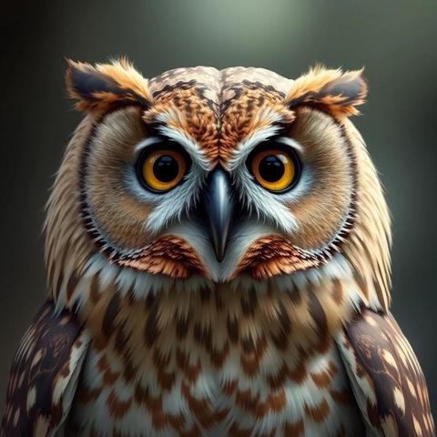 Image with seed 2204876573 generated via Stable Diffusion through @stablehorde@sigmoid.social. Prompt: a biblically accurate Duolingo Owl