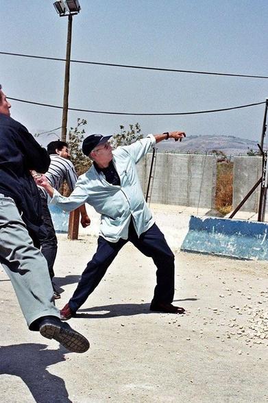 Edward Said throwing a rock