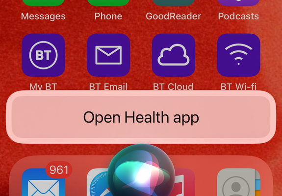 Siri’s second response: “Open Health app.”