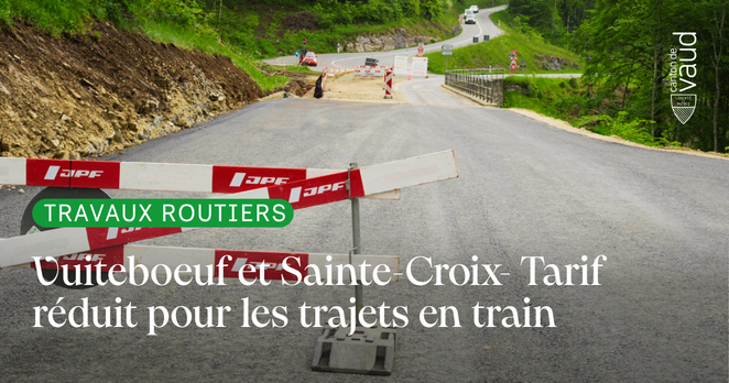 Vue de la RC254 en travaux
