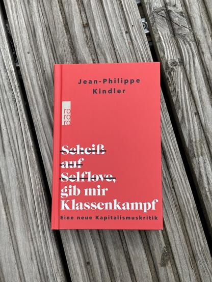 Das Bild zeigt ein Buch mit einem roten Einband, das auf einem Holztisch liegt. Der Titel des Buches lautet "Scheiß auf Selflove, gib mir Klassenkampf" und ist in weißer Schrift auf dem roten Hintergrund gedruckt. Der Autor des Buches ist Jean-Philippe Kindler, dessen Name in schwarzer Schrift oben auf dem Einband steht. Unter dem Titel steht in kleinerer Schrift "Eine neue Kapitalismuskritik". Der Buchverlag ist "ro ro". Der Hintergrund besteht aus einem Holztisch mit sichtbaren Holzfasern und Rillen, was dem Bild eine natürliche und texturierte Ausstrahlung verleiht.

Bereitgestellt von @altbot@fuzzies.wtf, privat und lokal generiert mit Ovis2-8B

🌱 Energieverbrauch: 0.211 Wh
