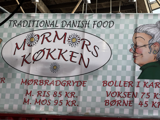 Traditional Danish food stall ‘Mormors Køkken’ which means ‘Grandma’s Kitchen’