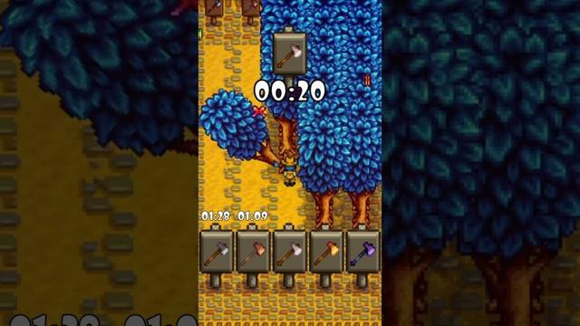 ARVORES vs DIFERENTES MACHADOS | #stardewvalleybr  #dicasstardewvalley  #dicas