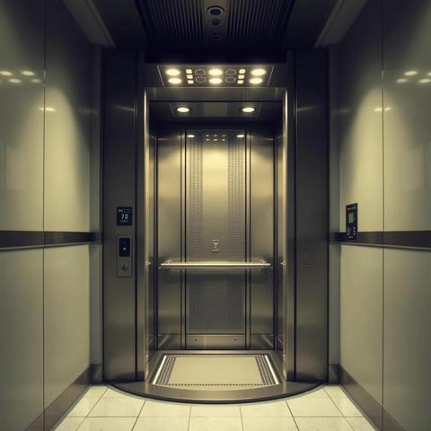 Image with seed 75723 generated via Stable Diffusion through @stablehorde@sigmoid.social. Prompt: Modern elevators are strange and complex entities. The ancient electric winch and “maximum-capacity-eight-persons" jobs bear as much relation to a Sirius Cybernetics Corporation Happy Vertical People Transporter as a packet of mixed nuts does to the entire west wing of the Sirian State Mental Hospital.