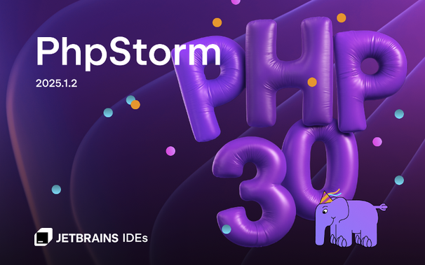 PhpStorm from JetBrains with anniversary splash screen
