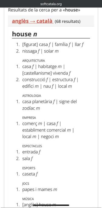 Exemple d'entrada al nou diccionari d'anglès-català de Softcatalà