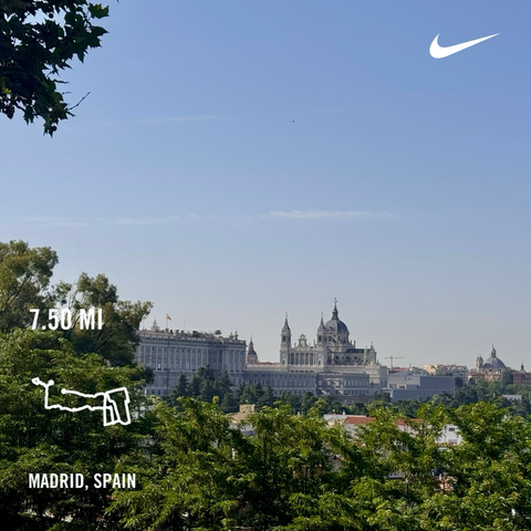 7.5 miles run and Palacio Real in Madrid
