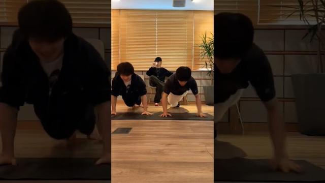 Winter あの消防士トレーニングやってみた💪 もはや脳トレすぎ🥺 #今野大輝 #菅田琳寧 #稲葉通陽 #BandZAI #pushupchallenge #体幹トレーニング