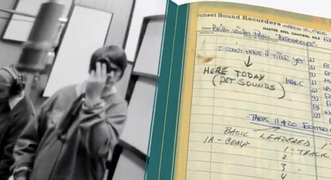 Brian Wilson at the Capital recording studios with the Wrecking Crew during the recording of Pet Sounds, 1966. 

source https://www.loudersound.com/music/albums/brian-wilson-beach-boys-pet-sounds