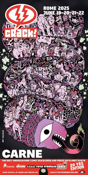CRACK! Fumetti dirompenti Edizione Carne , venti anni di fumetti underground, la migliore stampa autoprodotta del pianeta.