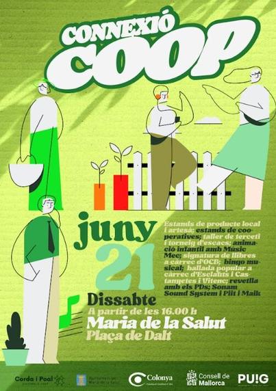 Cartell de la fira amb una il·lustració de diverses persones.